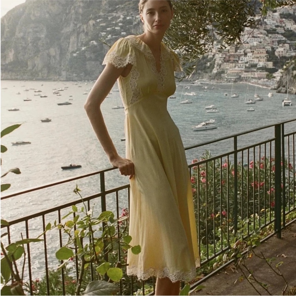 Doen Grace Dress in Yellow Rose